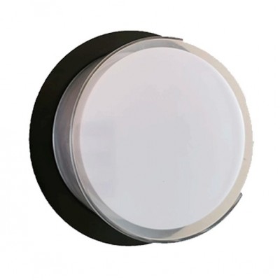 Φωτιστικό Απλίκα LED 12W 230V 840Lm 4000K Λευκό Φως Πλαστικό Μαύρο IP44 96GRF342/BL